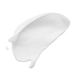 White cream smear. Cosmetics liquid product texture.