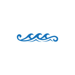 Beach waves icon design illustration template