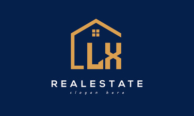 LX letters real estate construction logo vector	