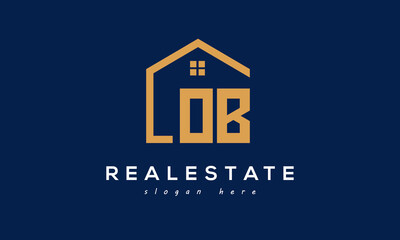 OB letters real estate construction logo vector	