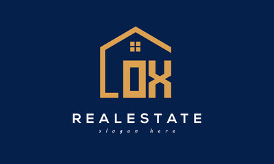 OX letters real estate construction logo vector	
