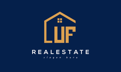 UF letters real estate construction logo vector	