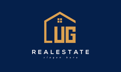 UG letters real estate construction logo vector	