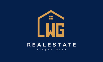 WG letters real estate construction logo vector	