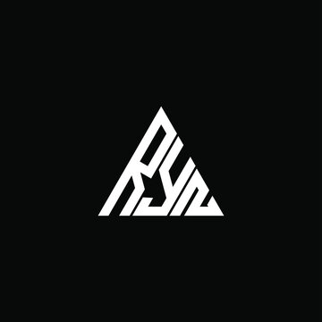 RYN letter logo creative design. RYN unique design