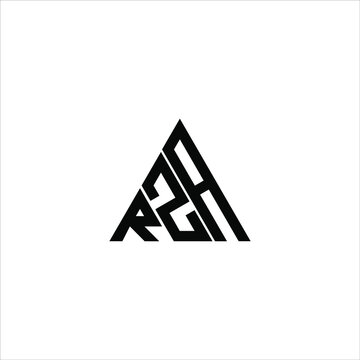 RZA letter logo creative design. RZA unique design
