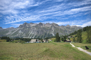 Fototapeta na wymiar Glimpses of the Val Fex on the Swiss Alps