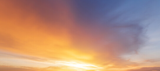 Naklejka na ściany i meble sunset sky with clouds background 