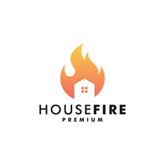 House Fire logo design hot icon illustration