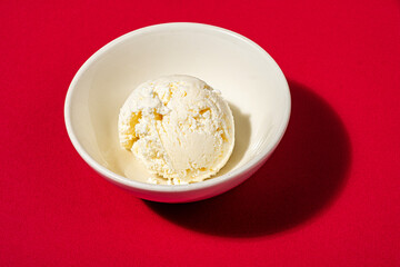 vanilla ice cream in bowl