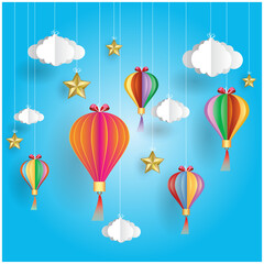 Naklejka premium paper balloon