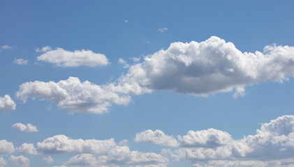 Blue sky and white clouds background material