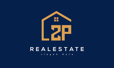 ZP letters real estate construction logo vector	