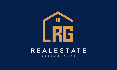 RG letters real estate construction logo vector	