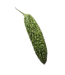 Bitter melon or (Momordica Charantia), isolated on white background.
