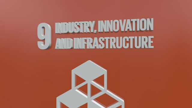 Sustainable Development Goal 9 Industry, Innovation and Infrastructure SDG Motion Graphics Concept