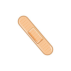 Medical aid patch on a white isolated background. icon. Vector illustration