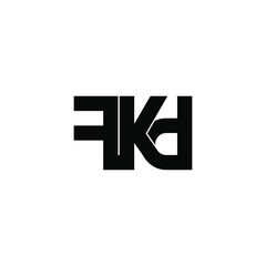 fkd letter initial monogram logo design