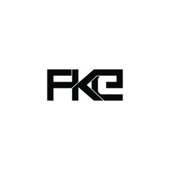 fke letter initial monogram logo design