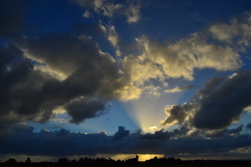 Fototapeta na wymiar clouds over sunset