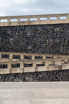 mutriku wall in basque country coast
