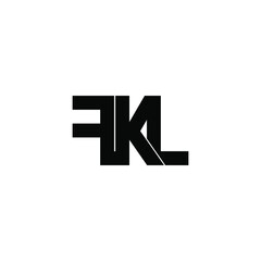 fkl letter initial monogram logo design