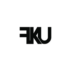 fku letter initial monogram logo design