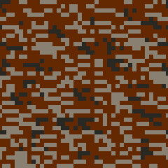 Pixel camouflage print. Vector. Disguise. Clothing.