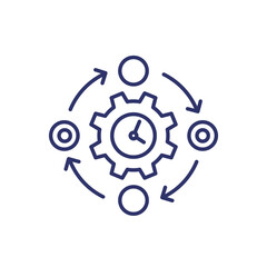 Adaptation line icon on white