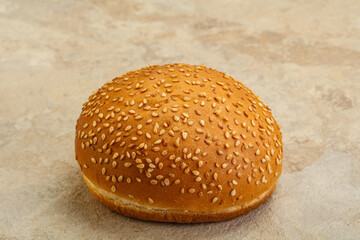 Burger bun with sesame seeds