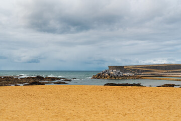 Mutriku beach in the Basque Country