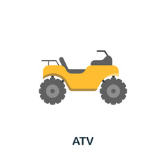 Atv icon. Flat sign element from extreme sport collection. Creative Atv icon for web design, templates, infographics and more