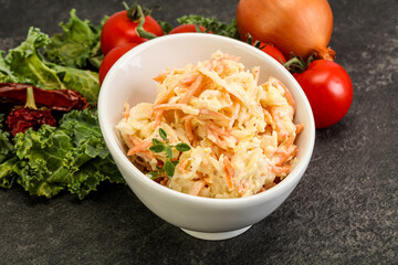Vegetarian Cole slaw salad with cabbage