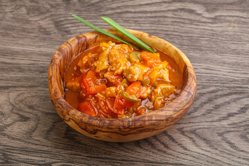 Meat goulash with vegetables