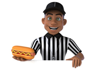 Fun 3D Illustration of an american Referee