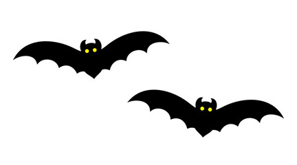 Fototapeta premium シンプルなコウモリのイラスト。ハロウィンのイラスト素材。
