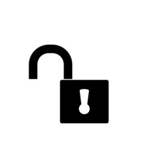 Lock unlock Icon isolated on white background