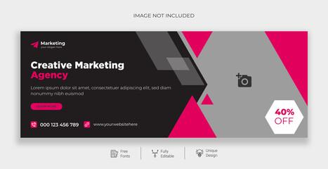 Corporate social media post template design, Template banner design for social media,
