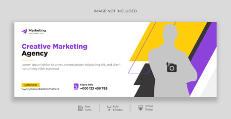 Digital business marketing promotion timeline social media cover template 