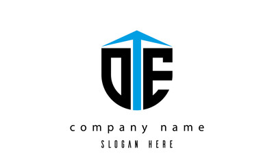 Obraz premium OE shield creative latter logo vector