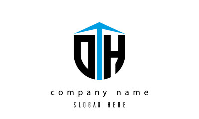 Fototapeta premium OH shield creative latter logo vector