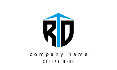 RD shield creative latter logo vector