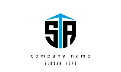 SA shield creative latter logo vector