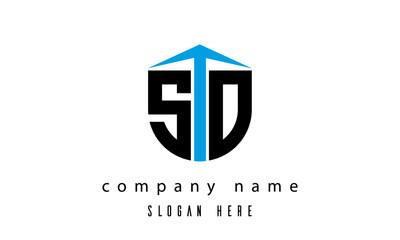 SD shield creative latter logo vector