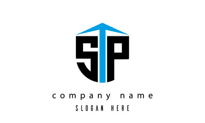 SP shield creative latter logo vector