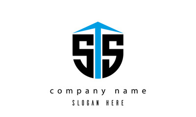 Obraz premium SS shield creative latter logo vector