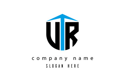 UR shield creative latter logo vector