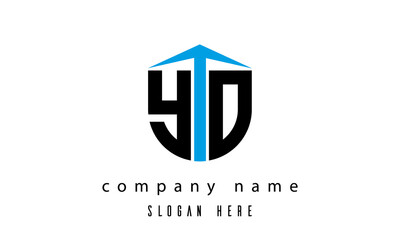 YD shield creative latter logo vector