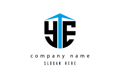 Obraz premium YE shield creative latter logo vector