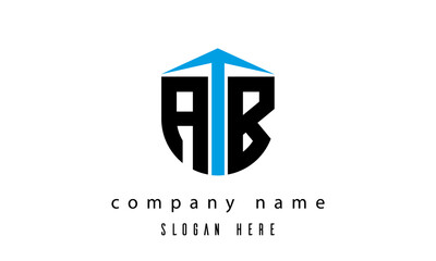 AB shield creative latter logo vector